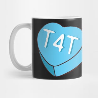 T4T Heart Shape Candy - Blue - Valentines Trans Pride Mug